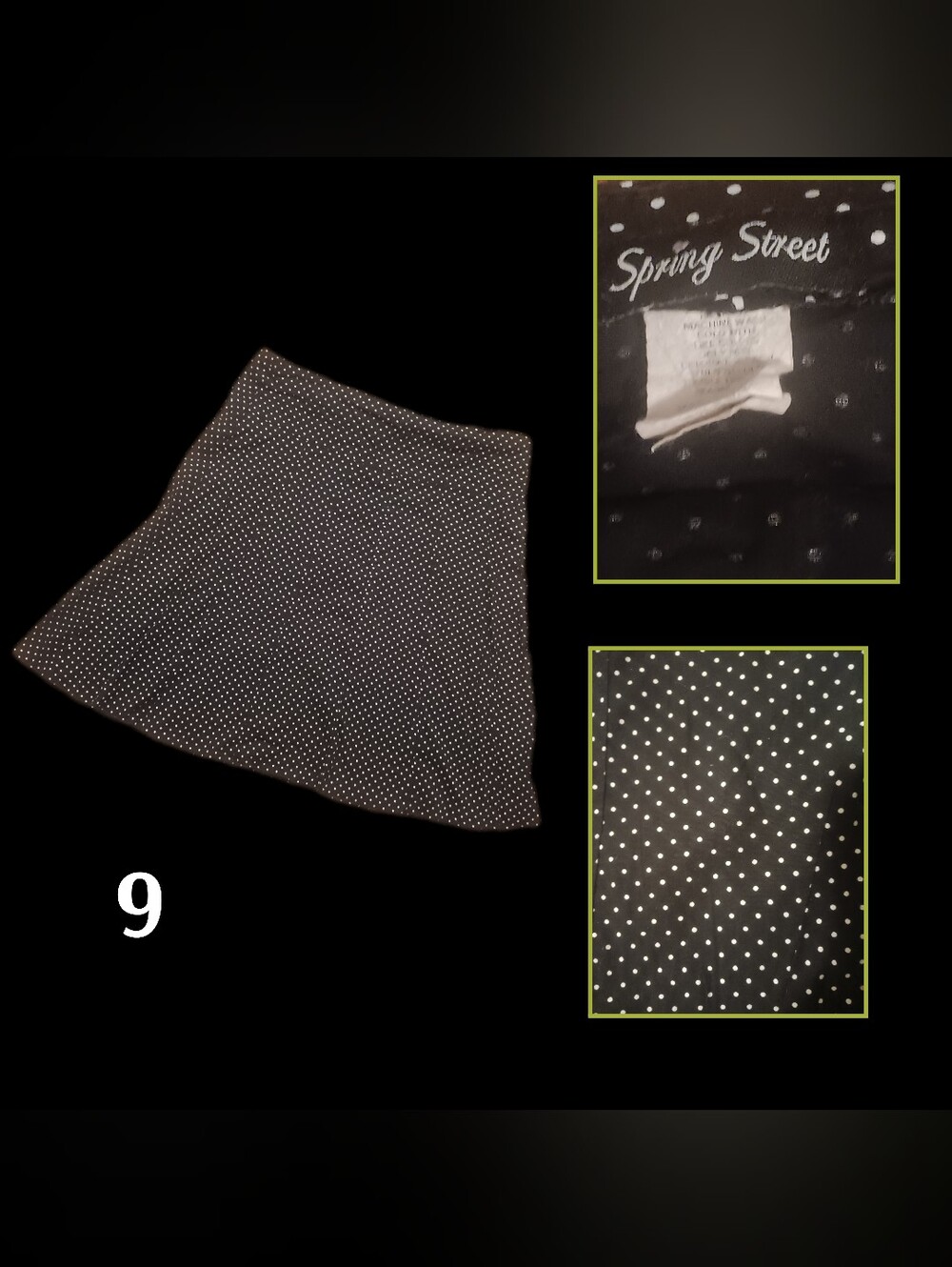 Now $5 Spring Street Black & White Polka Dot Skater Skirt
